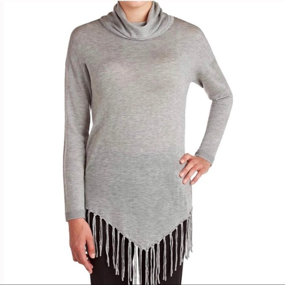 Peter Nygard Fringe Cowl Neck Top - Picture 2 of 16